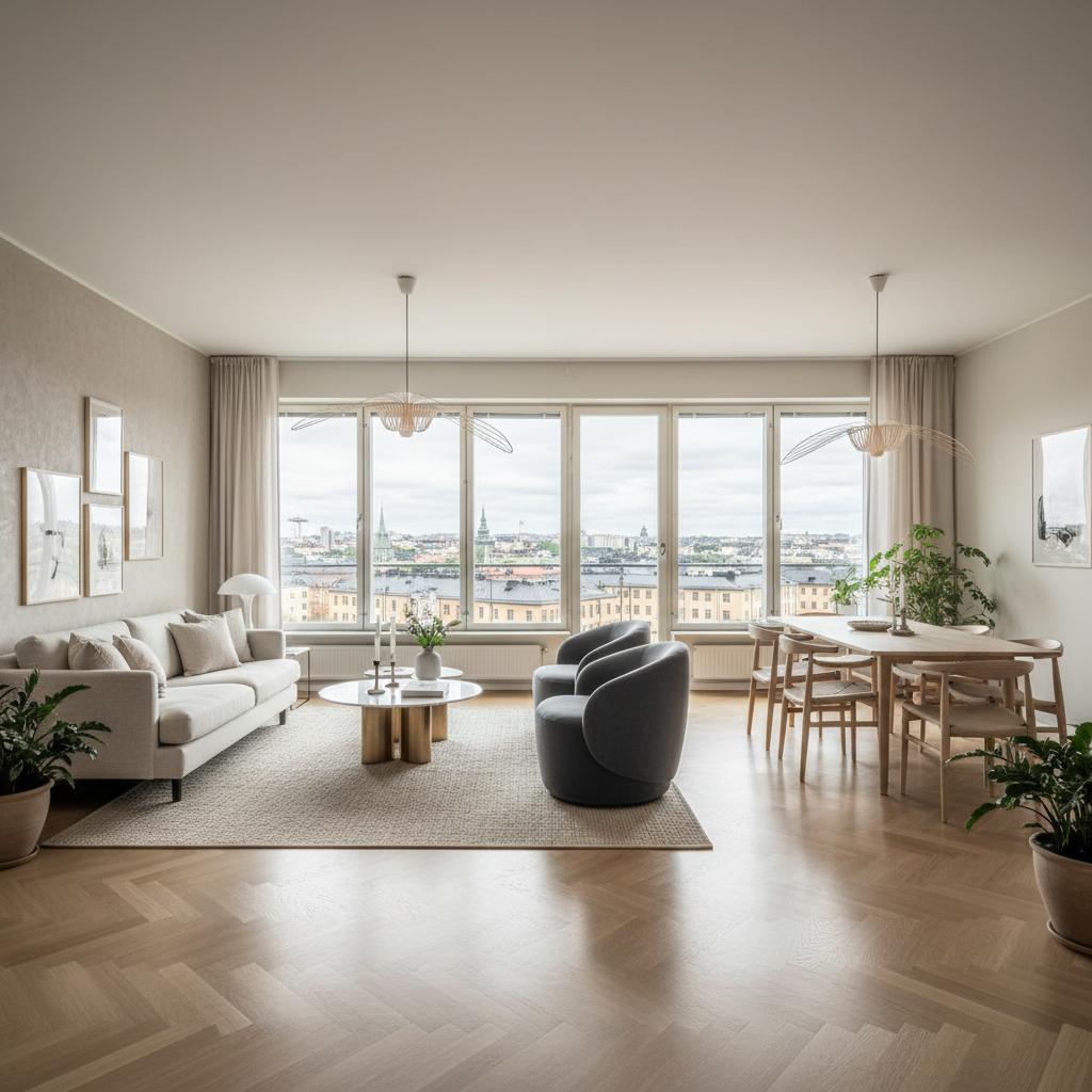 Östermalm Residence — Aerial + Interior in Stockholm